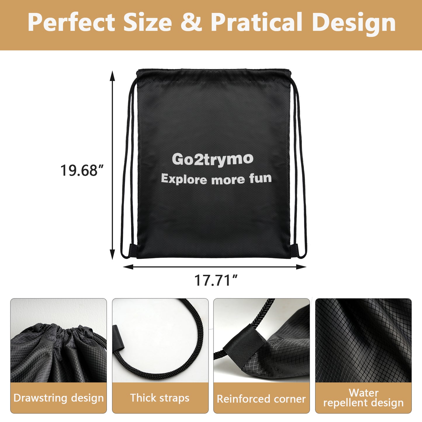 Go2trymo Drawstring Basketball Bag-2PCS