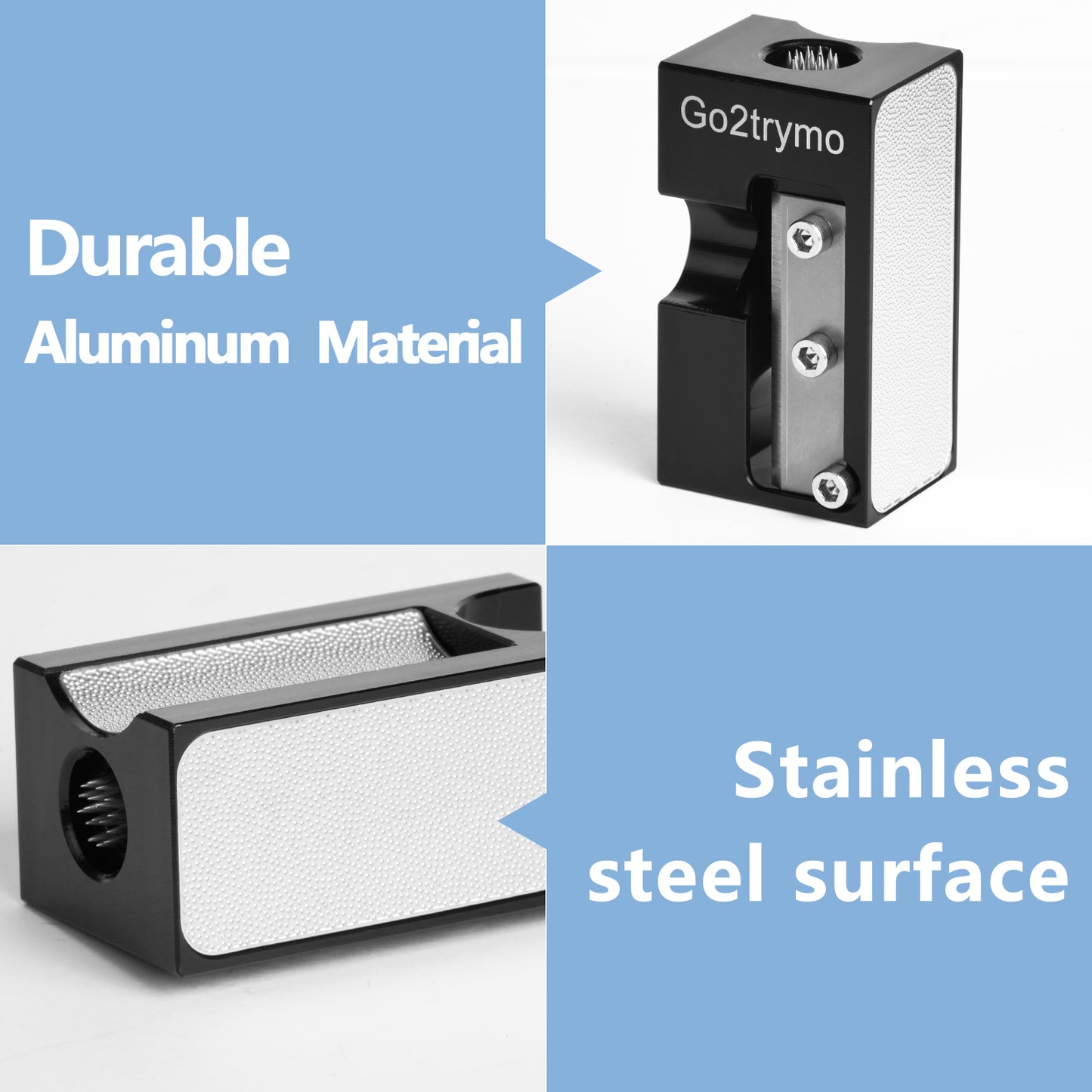 Go2trymo 8-in-1 Aluminum Pool Cue Tip Shaper Tool