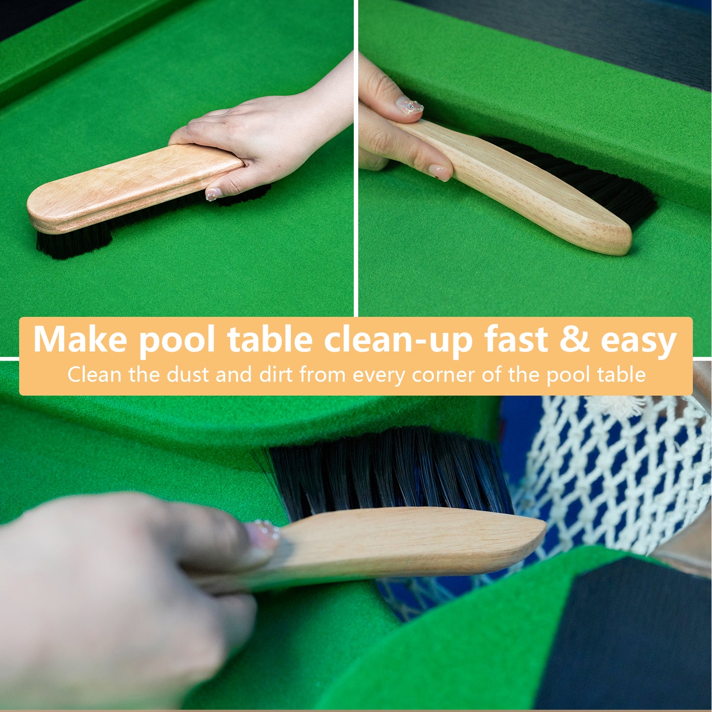 Go2trymo Pool Table & Rail Brush 5 Set