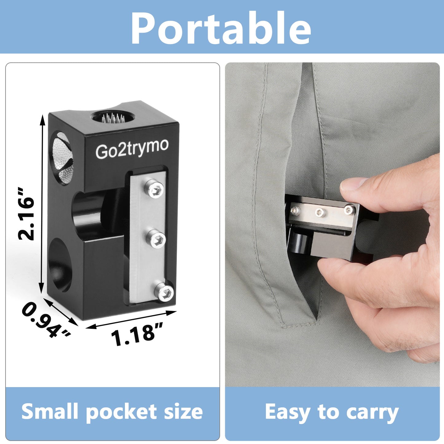 Go2trymo 8-in-1 Aluminum Pool Cue Tip Shaper Tool