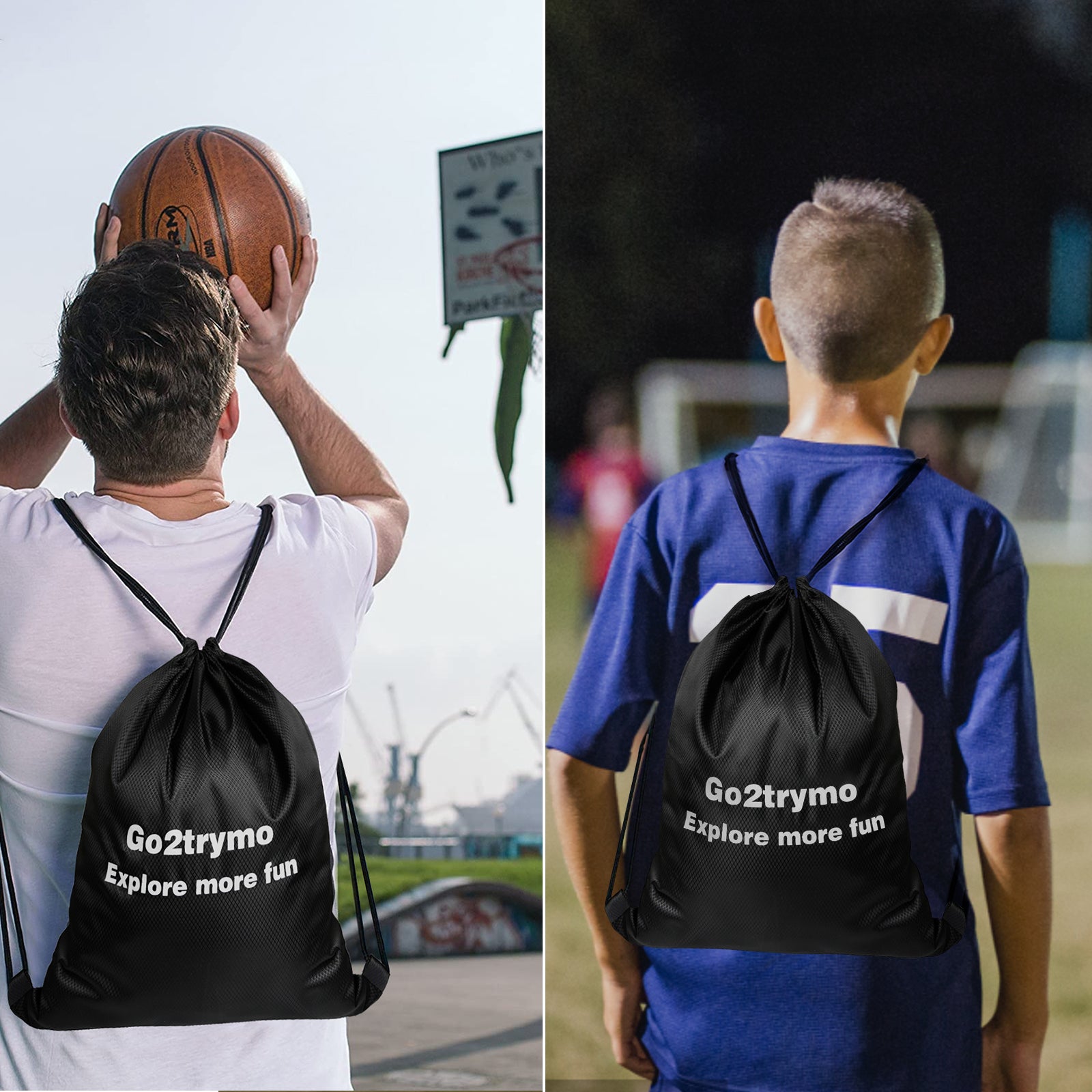 Go2trymo Drawstring Basketball Bag 2PCS